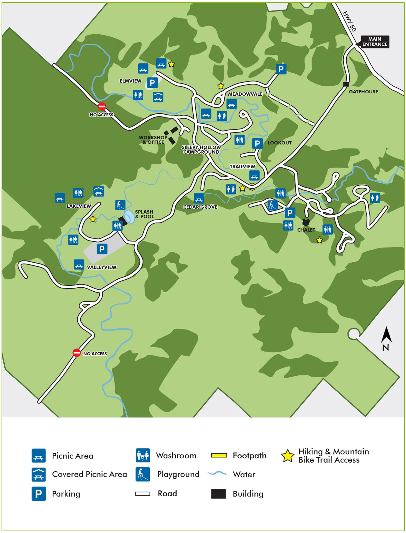 Albion hills conservation park wayfinding map