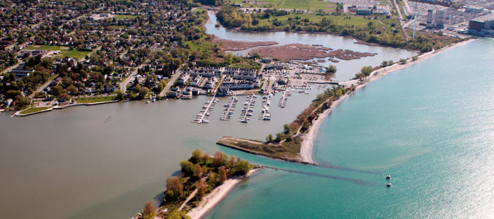 Aerial view for Frechman's Bay Harbour Entrance