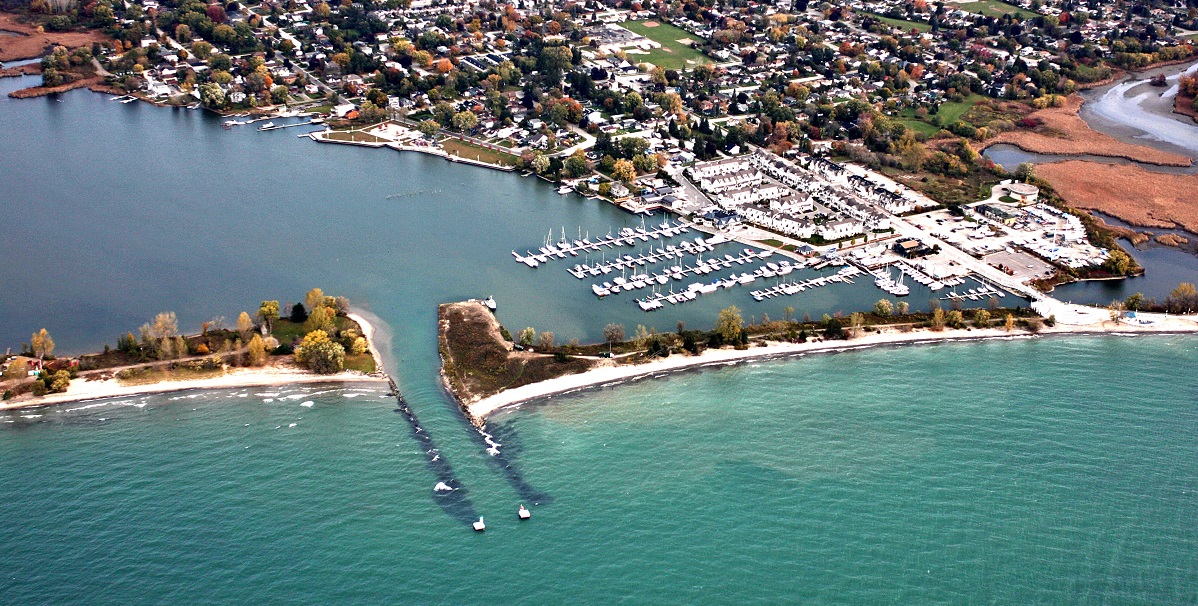 aerial view of Frenchman's Bay harbour