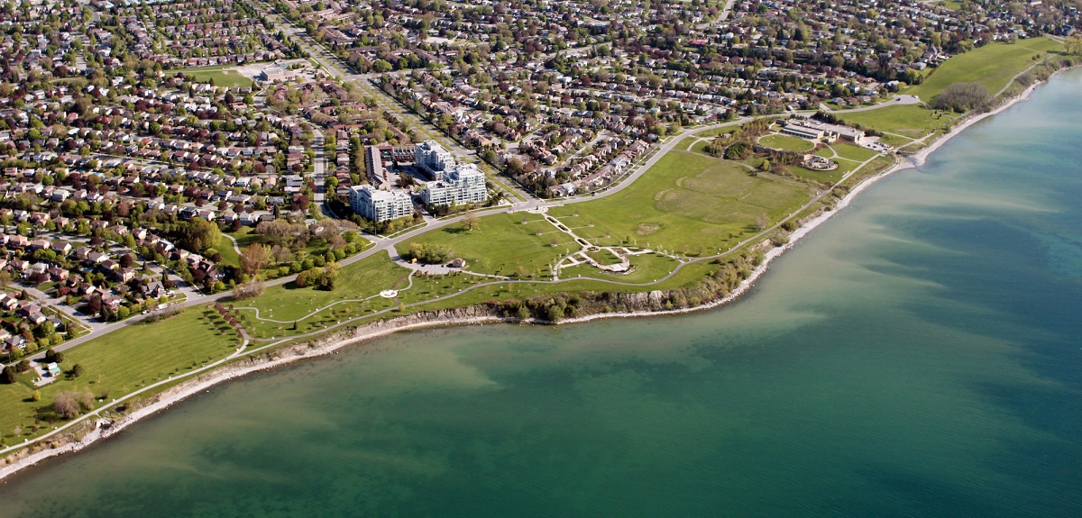Aerial view of the Carruthers Creek shoreline