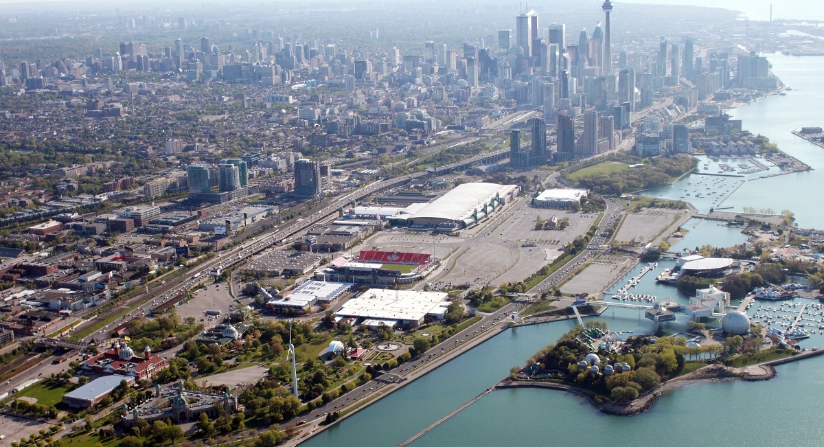 aerial view of City of Toronto waterfront