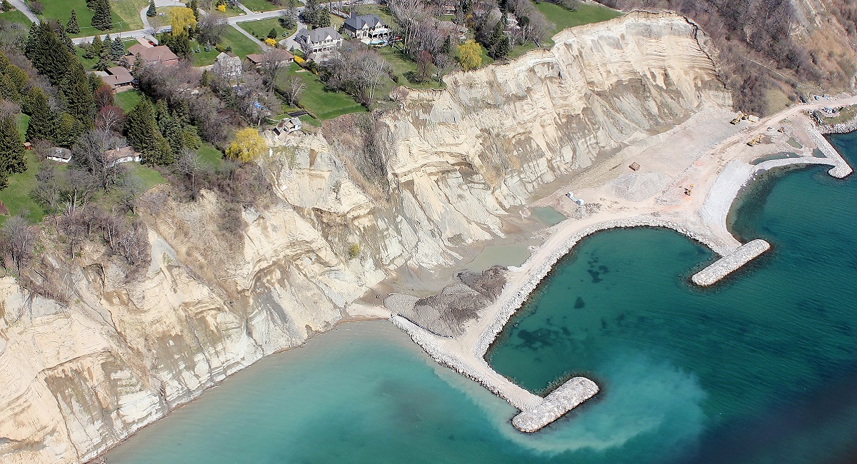 Signs of erosion on the Scarborough Bluffs