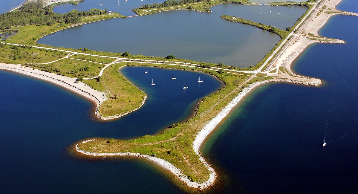 aerial view of Tommy Thompson Park