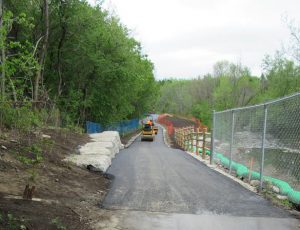 Paving work at Site 1.