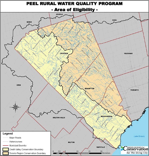 Peel Rural Water Quality program area of eligibility map