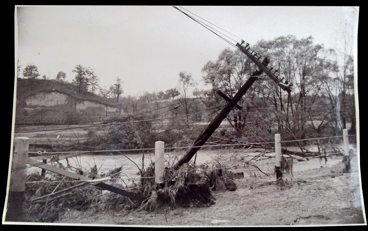 archival photograph of damage caused by Hurricane Hazel