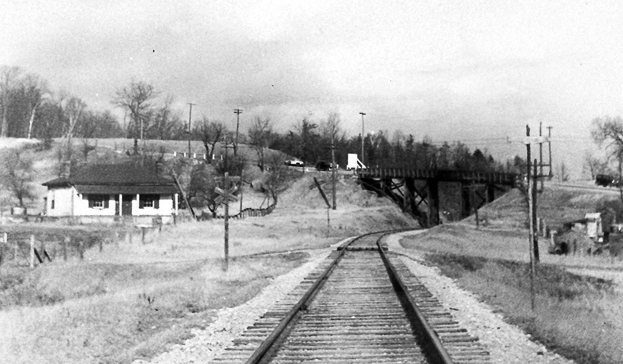 archival photograph of railway through the Don Valley