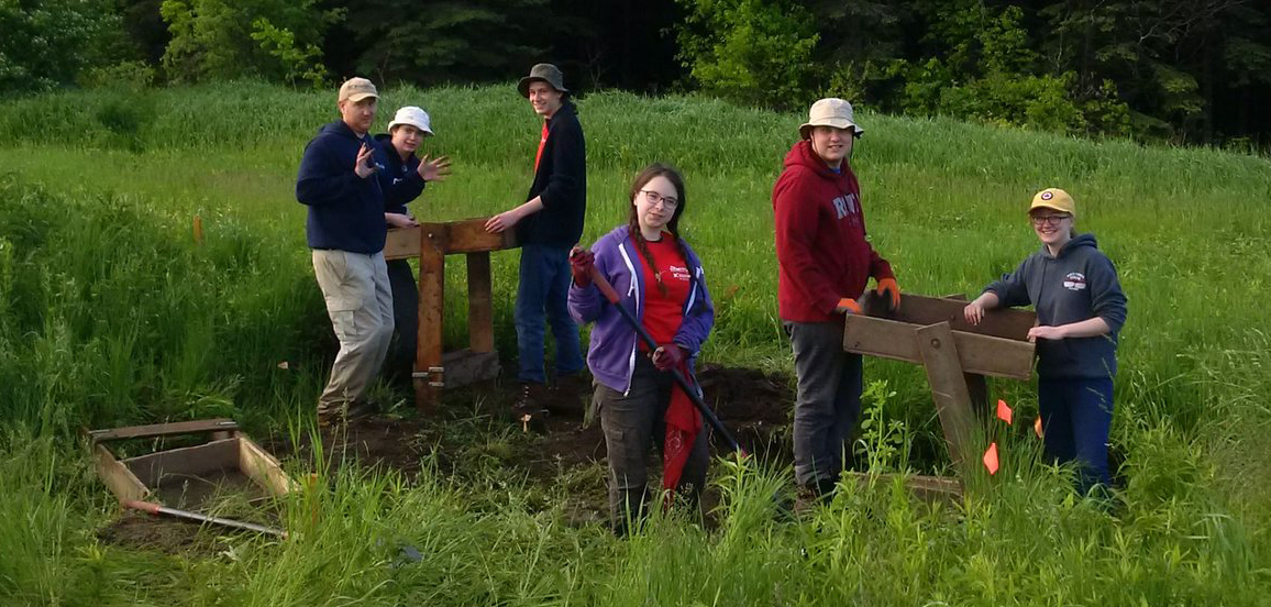 TRCA archaeology program students in the field