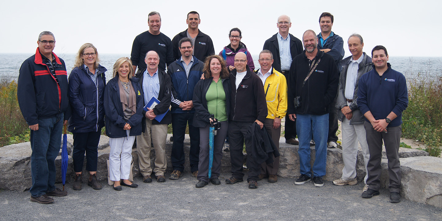 members of the Aquatic Habitat Toronto executive pose for a photograph