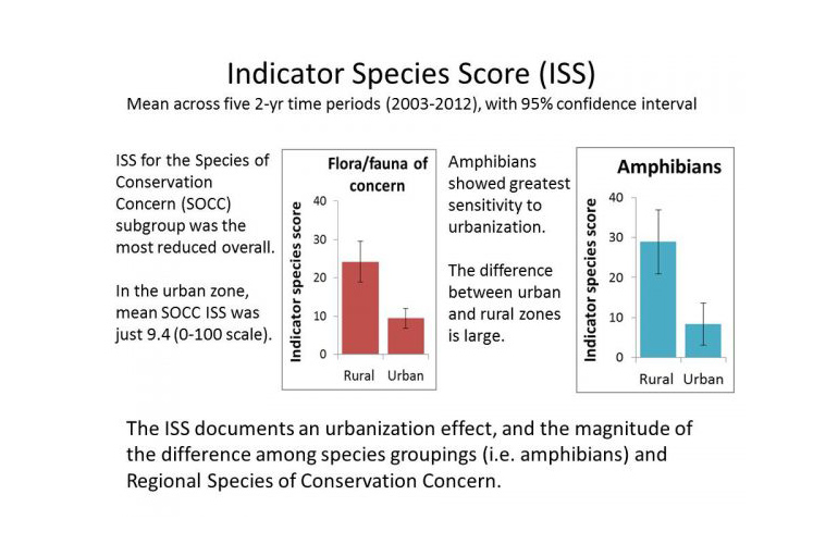 graphic displaying indicator species score results