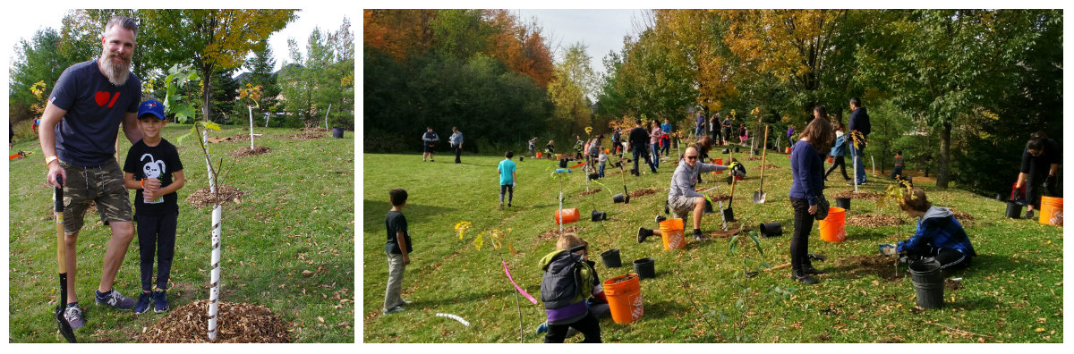 West Bolton SNAP community members at tree planting event