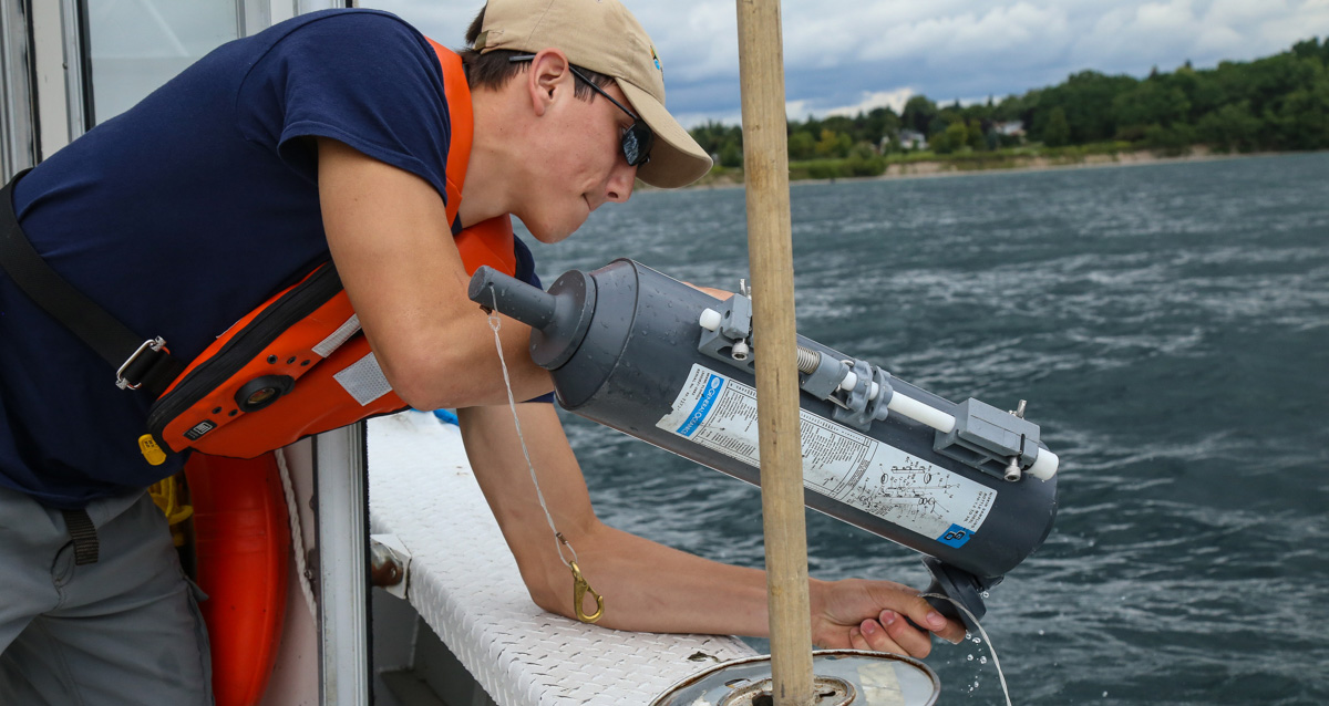 TRCA staff member monitors water quality
