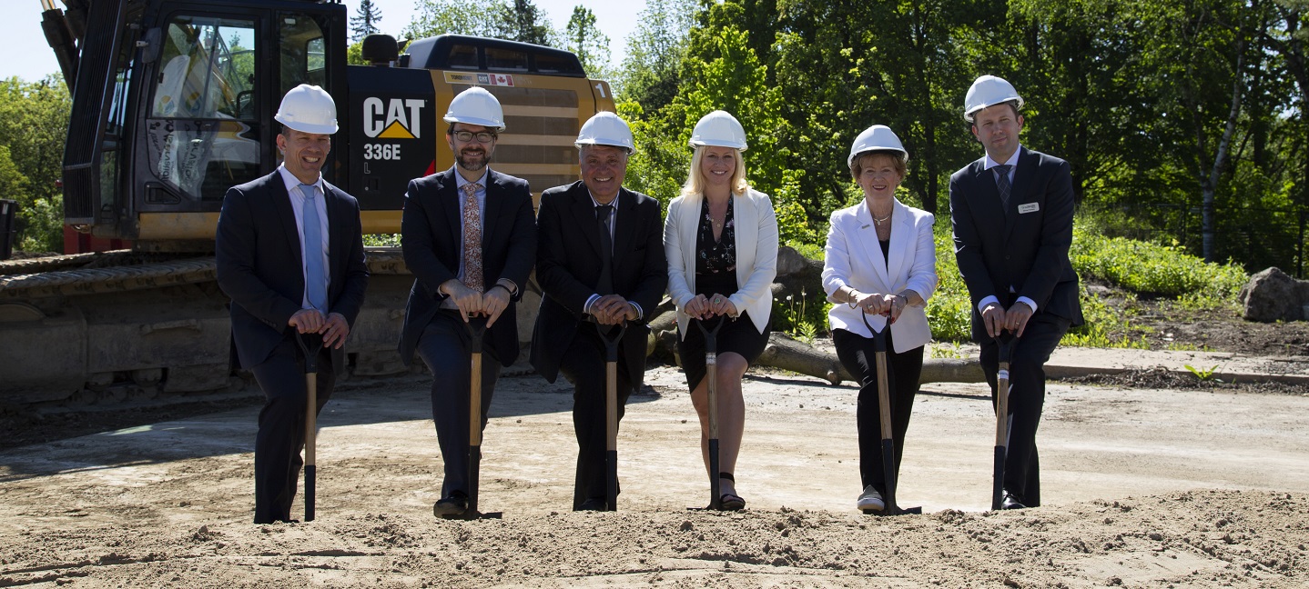 guests at groundbreaking ceremony celebrate sustainable design of new TRCA administrative office building
