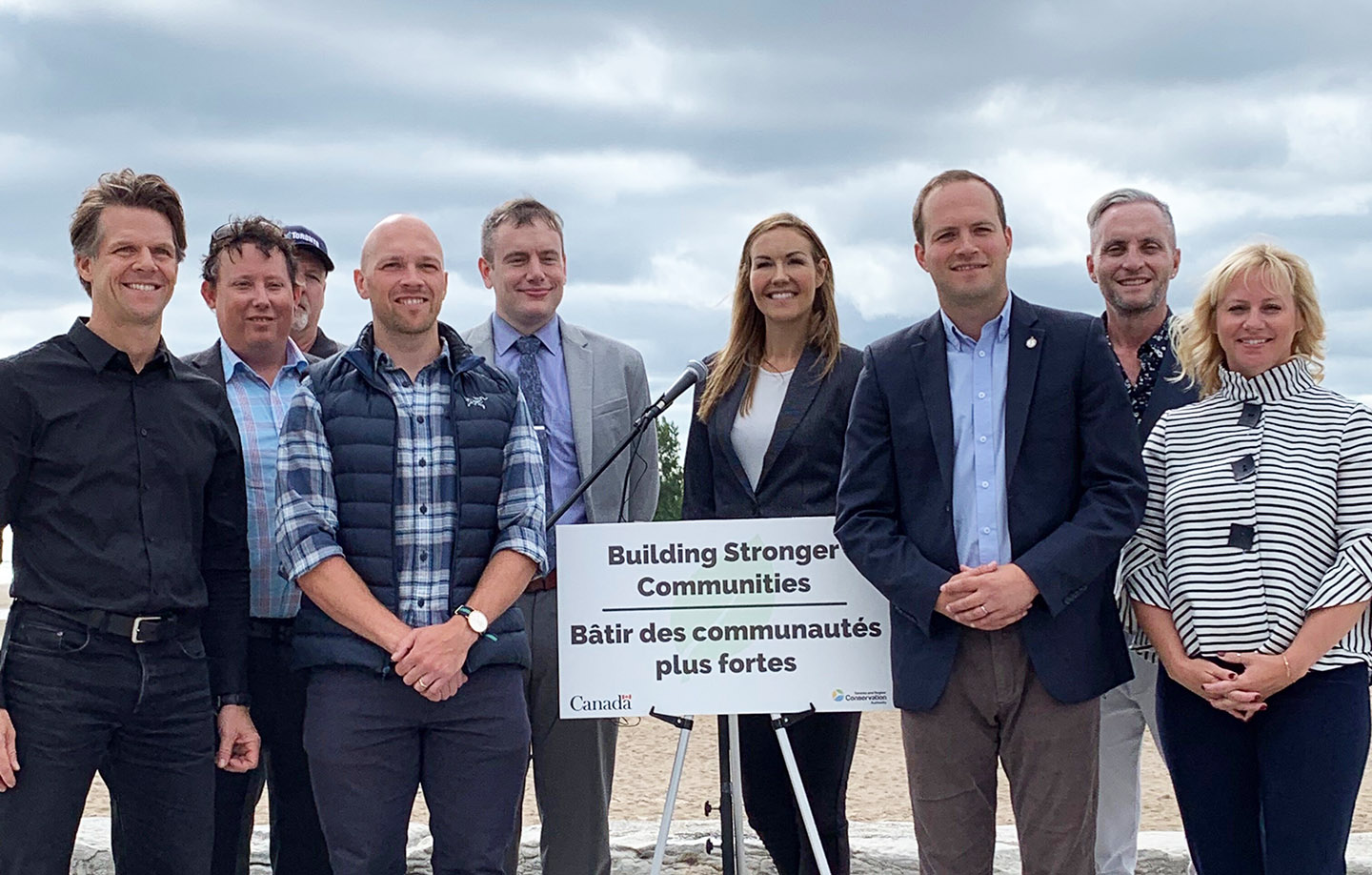 TRCA and Government of Canada representatives at Toronto waterfront erosion funding announcement