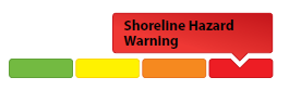 sample of shoreline hazard warning graphic