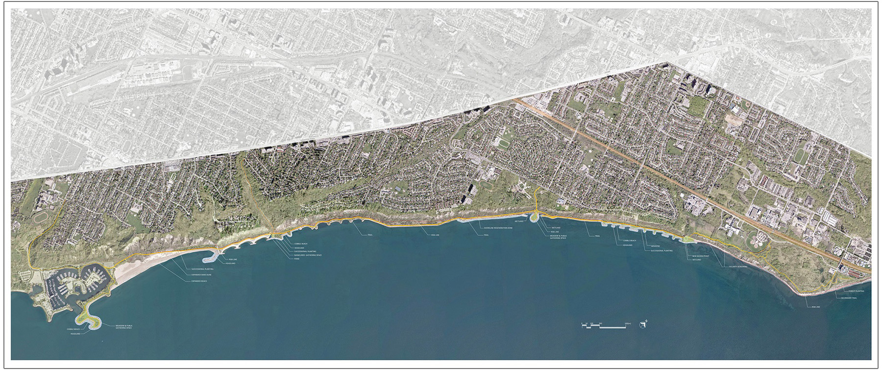 Scarborough Waterfront Project preferred alternative map