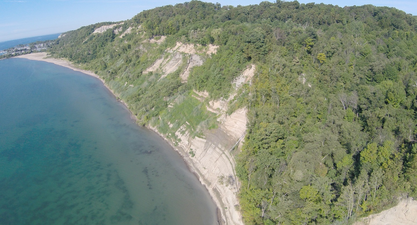 aerial view of the Scarborough Waterfront from Bluffers Park to Cudia Park