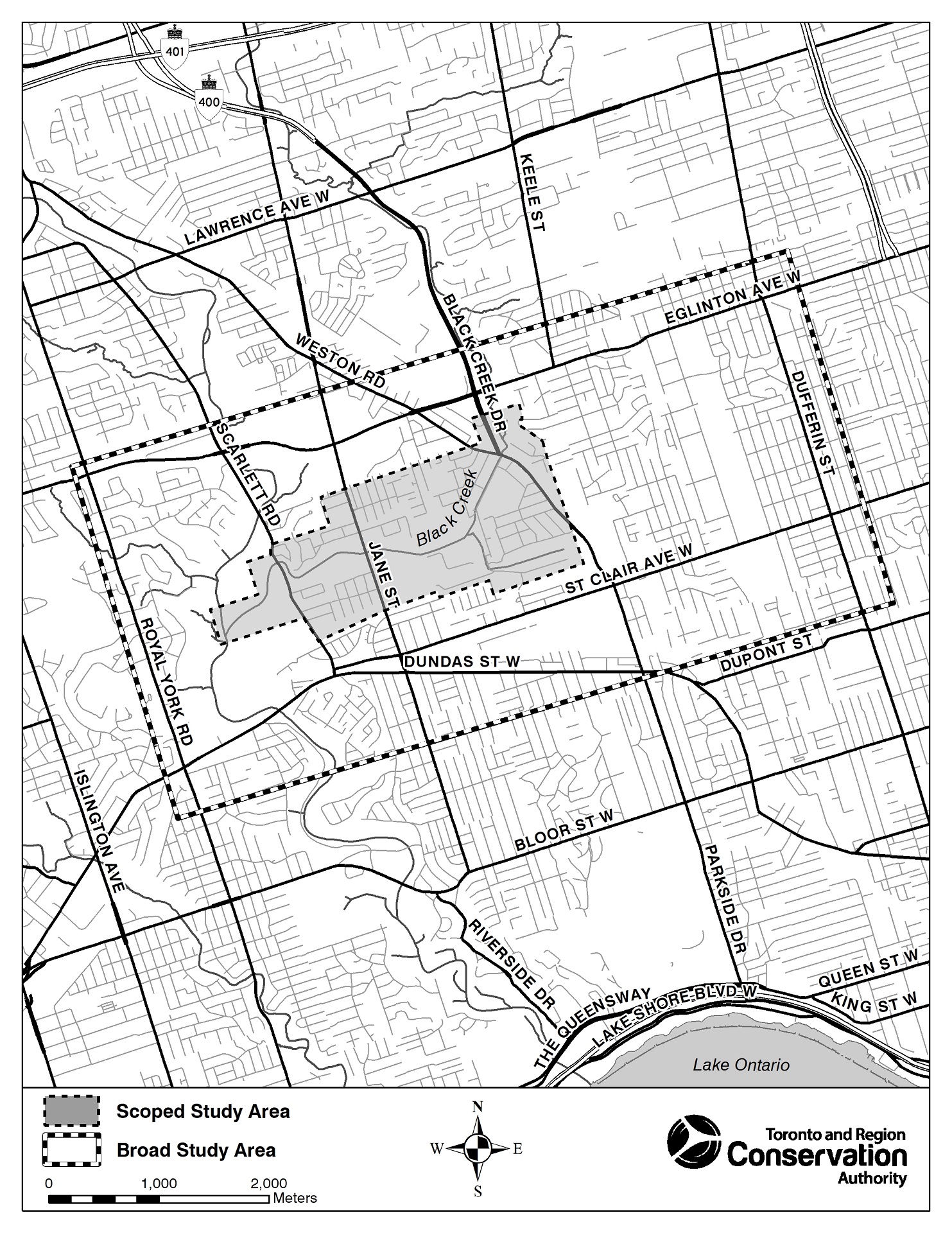 map of Rockcliffe-Smythe Municipal Class Environmental Assessment study area